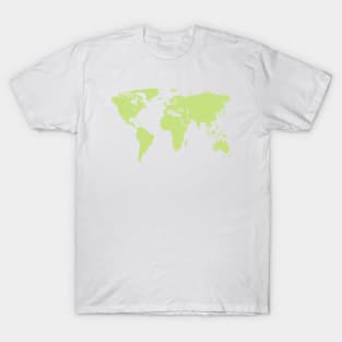 Fullcolor World map - green T-Shirt